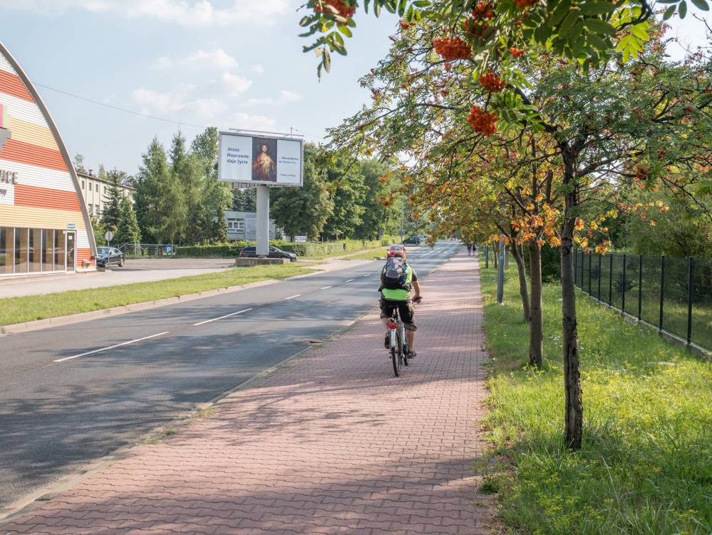 Ż&oacute;łty szlak rowerowy nr 5 w Katowicach