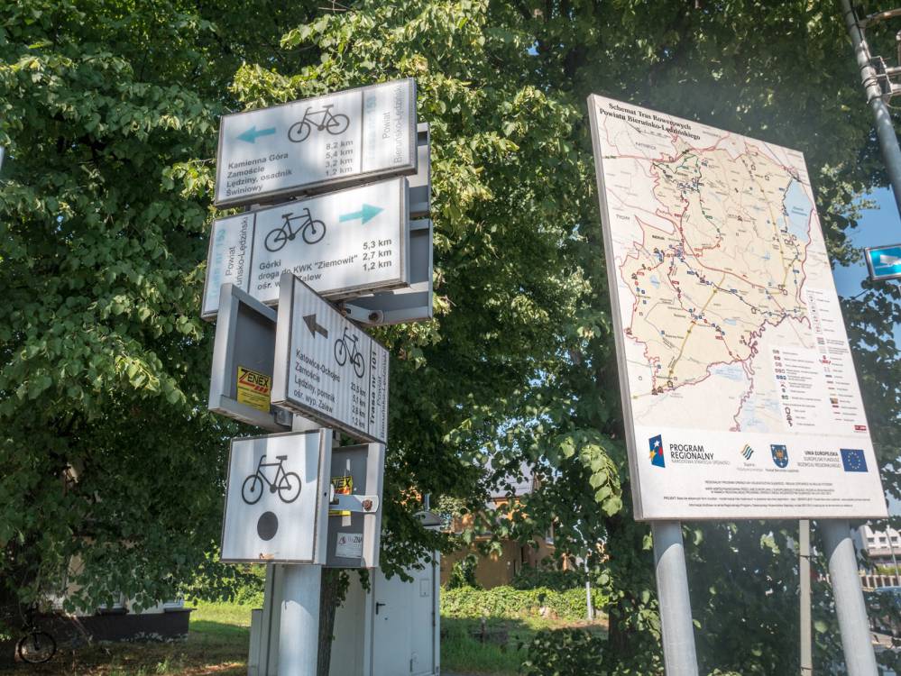 Czarny szlak rowerowy nr 101 Katowice - Lędziny